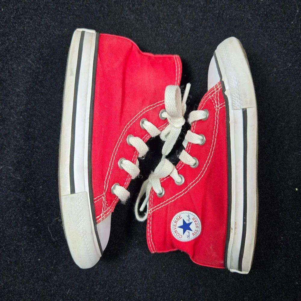 Converse Chuck Taylor All Star Red High Top Sneakers Kids Infant Size 9 7J232
